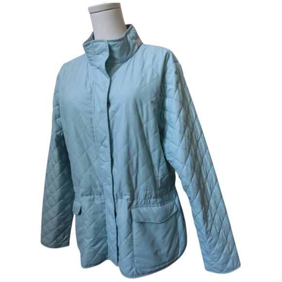 Peter Millar Blakely Quilted Light Blue Jacket Women’s Size L/XL? See Dim - Picture 5 of 14